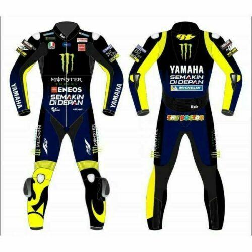 YAMAHA MONSTER Motorbike Racing Suit Leather Made - ZEES MOTOR SPORTS