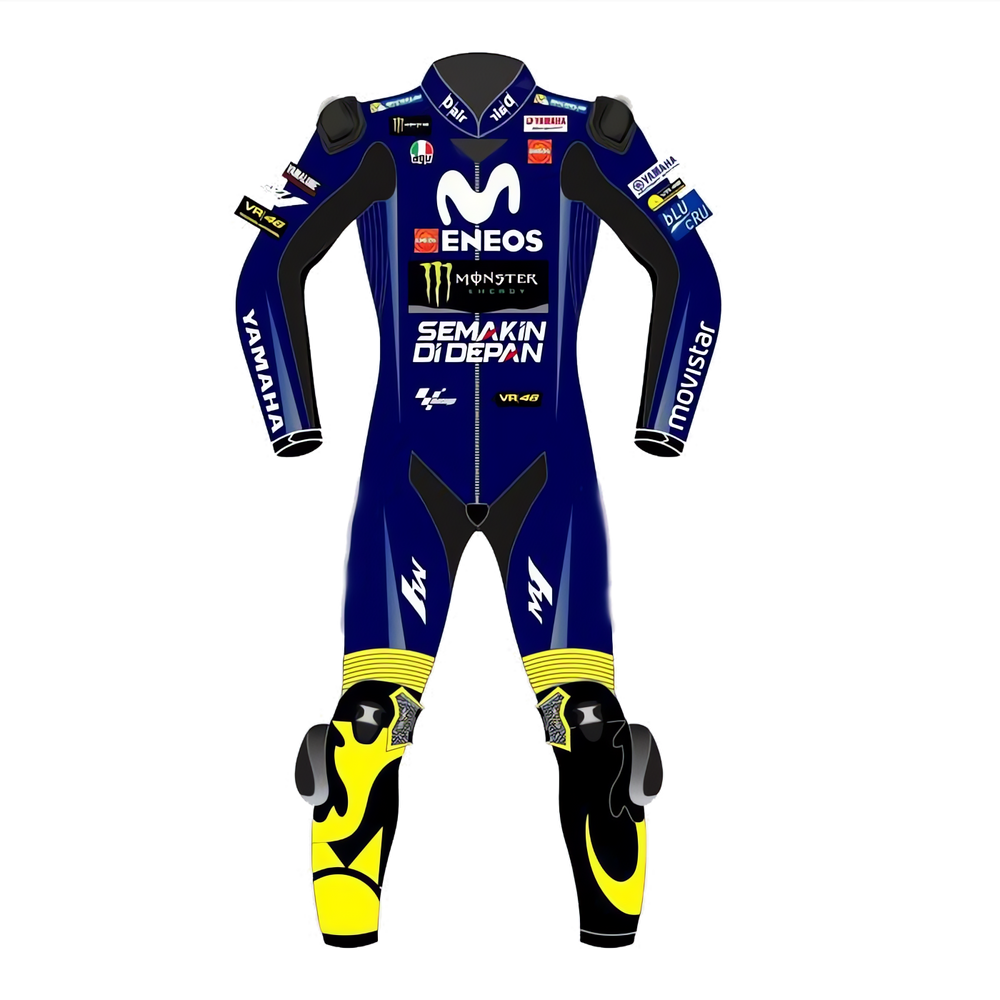 Yamaha Valentino Rossi 2018 Blue Motorcycle Suit