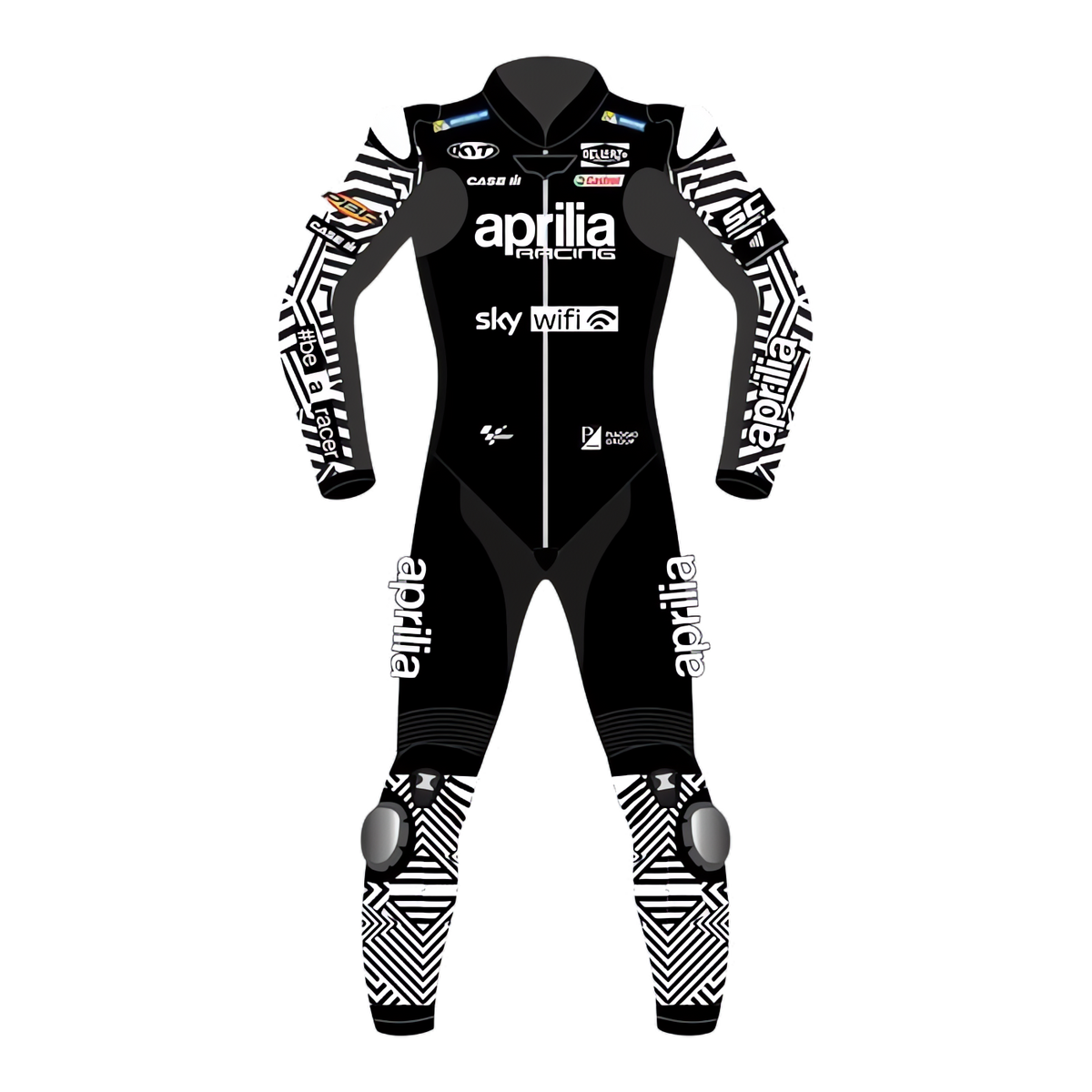 Aprilia Aleix Espargaro Black Motorcycle Racing Suit