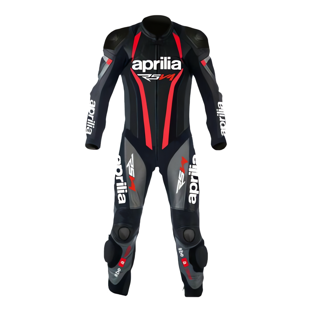Aprilia Black RSV4 Motorcycle Racing Suit