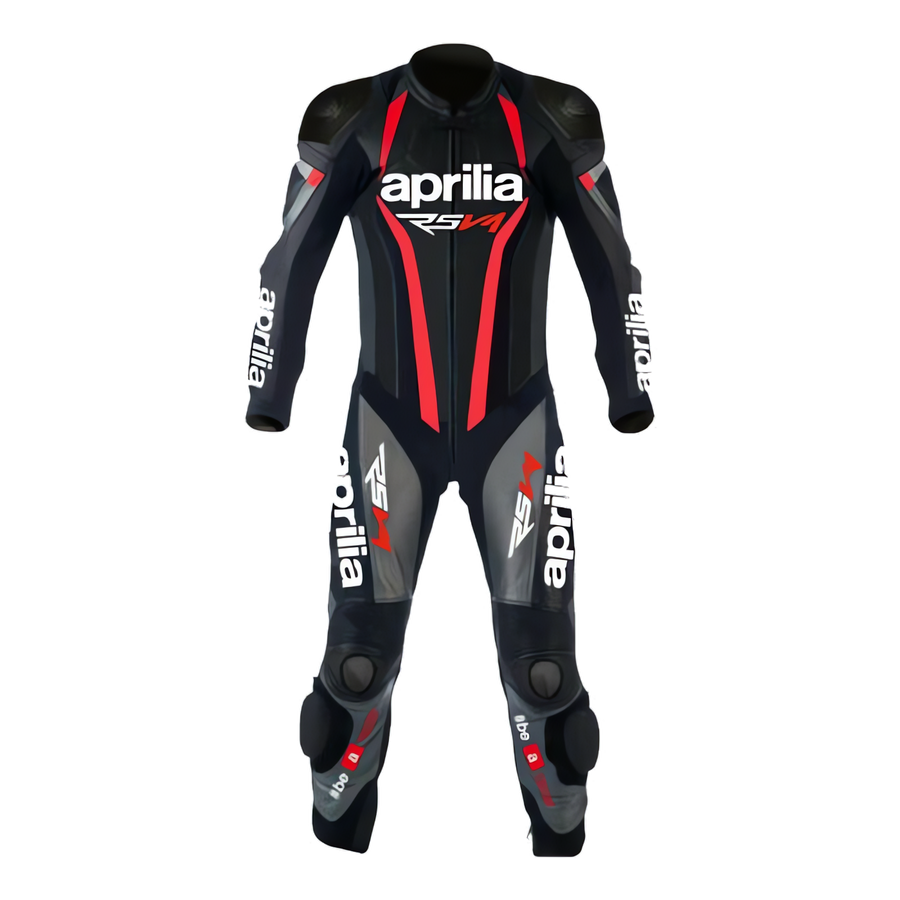 Aprilia Black RSV4 Motorcycle Racing Suit