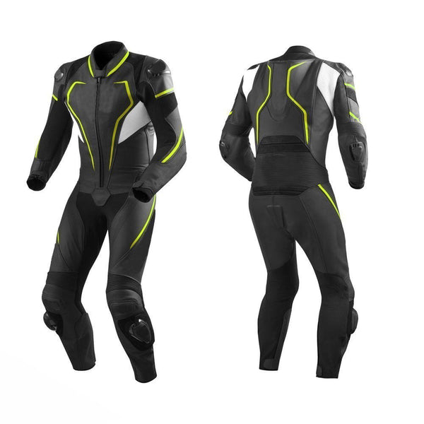 ZEESMOTO Inferno-Stealth Leather Motorcycle Suit