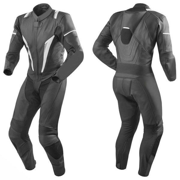 ZEESMOTO Phantom-Monochrome Leather Motorcycle Suit