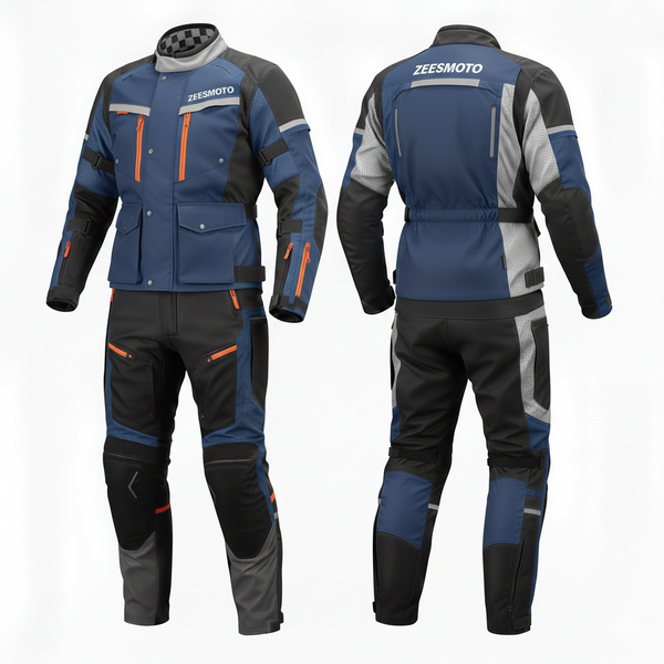 ZEESMOTO Cobalt-X Adventure Textile Motorcycle Suit - CE Armored
