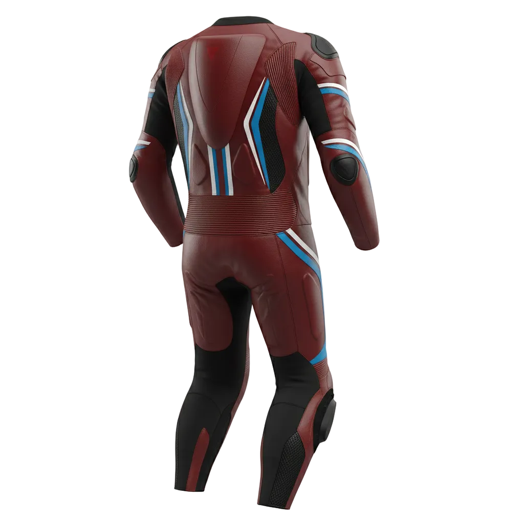 ZEESMOTO Cobalt-Mach Leather Motorcycle Suit