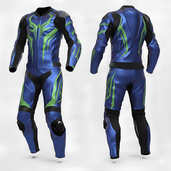 ZEESMOTO Arachnid-Volt Leather Motorcycle Suit