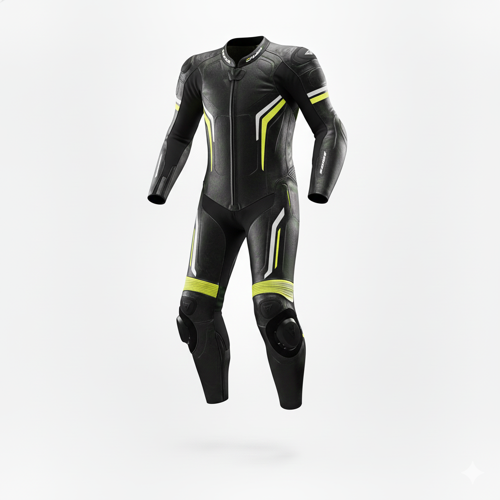 ZEESMOTO Night-Pulse Leather Motorcycle Suit
