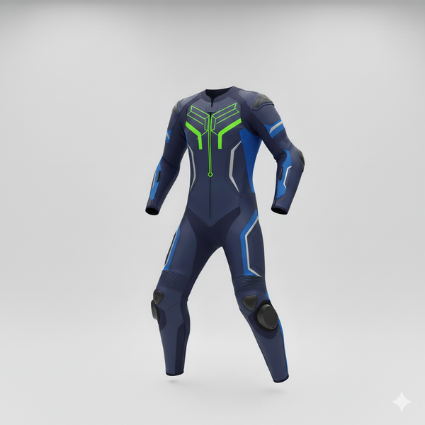 ZEESMOTO Cyber-Strike Leather Motorcycle Suit