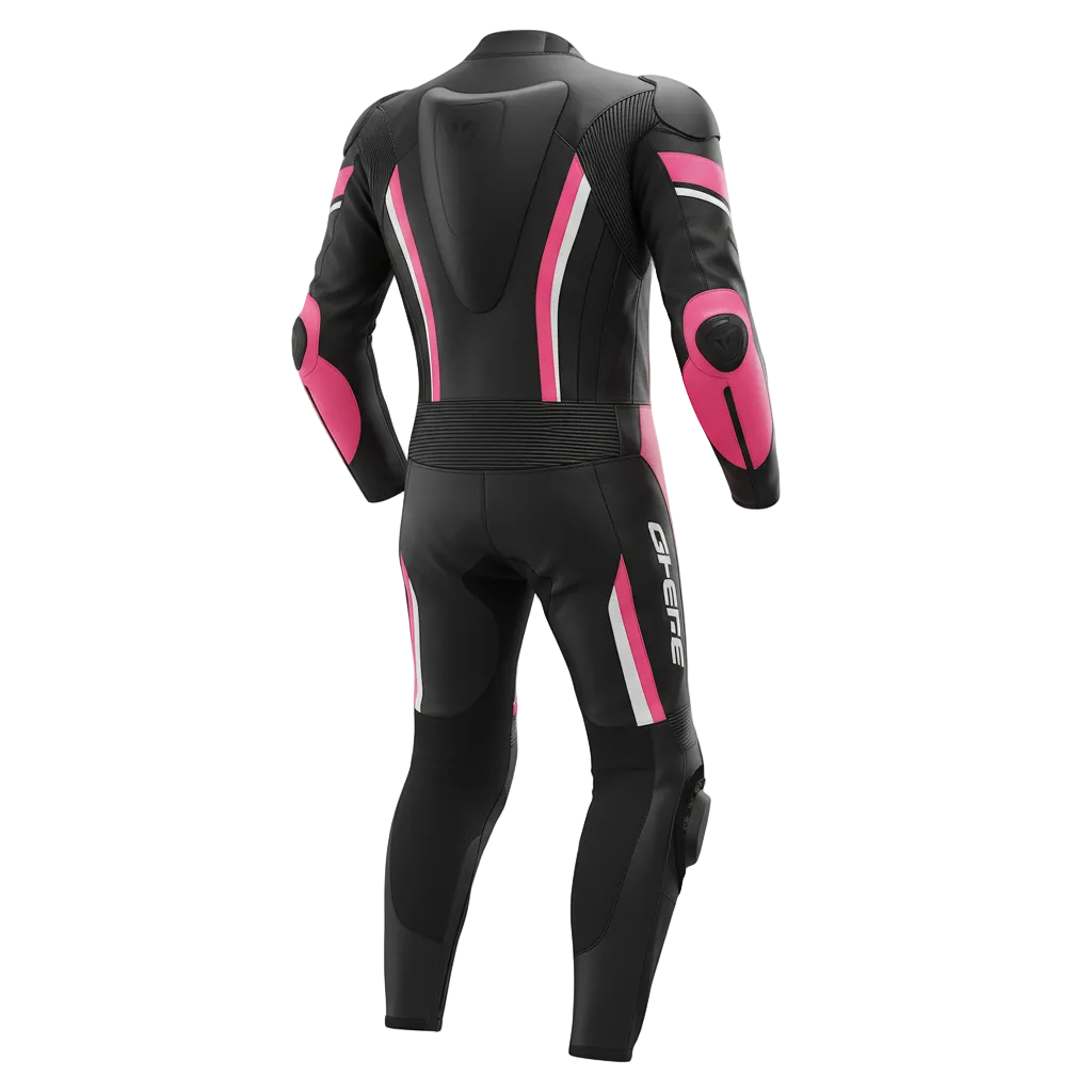 ZEESMOTO Phantom-Rose Leather Motorcycle Suit