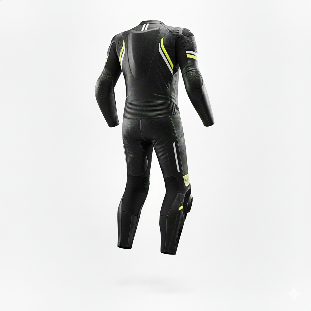 ZEESMOTO Night-Pulse Leather Motorcycle Suit