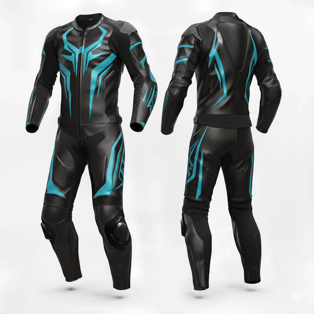 Combinaison moto en cuir Cyber-Widow de ZEESMOTO