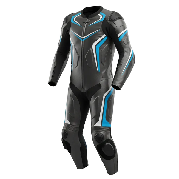 ZEESMOTO Night-Strike Leather Motorcycle Suit