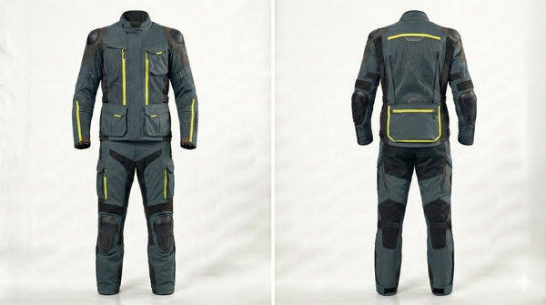 ZEESMOTO Graphite Horizon Adventure Textile Motorcycle Suit - CE Armored