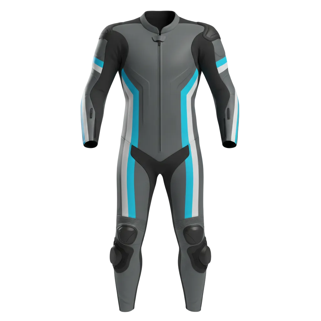 ZEESMOTO Glacier-Pulse Leather Motorcycle Suit