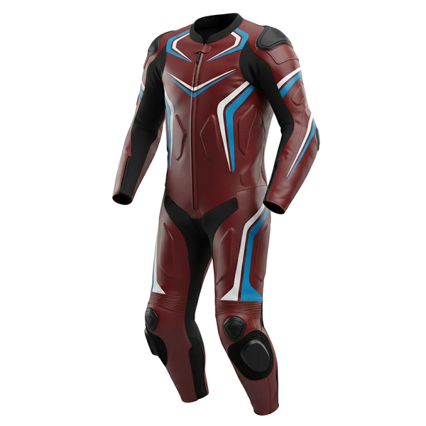 ZEESMOTO Cobalt-Mach Leather Motorcycle Suit