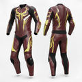 ZEESMOTO Crimson-Venom Leather Motorcycle Suit