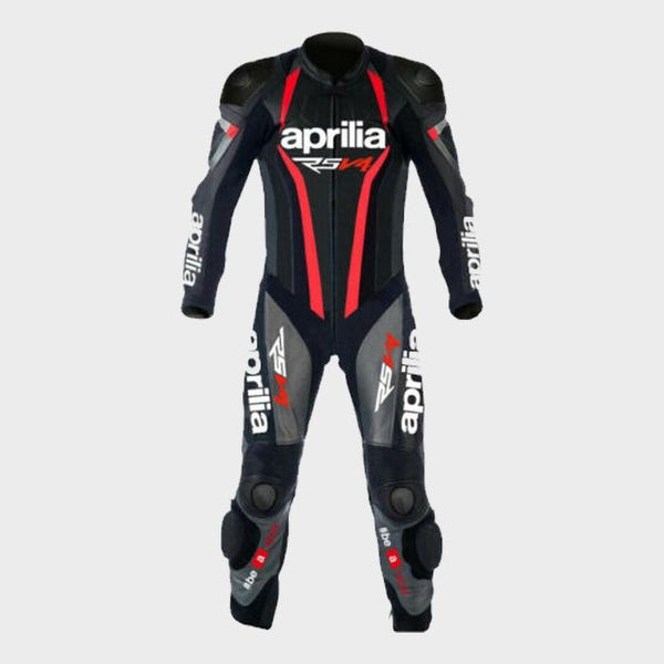 Aprilia Black RSV4 Motorcycle Racing Suit