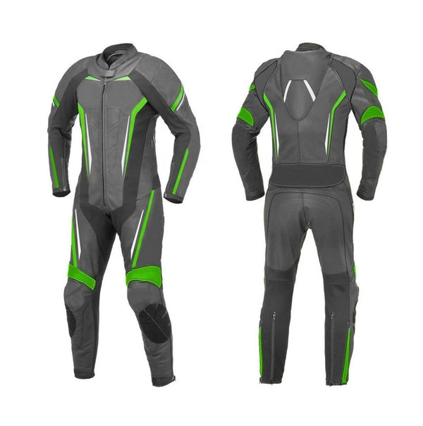 ZEESMOTO Titanium-Venom Leather Motorcycle Suit