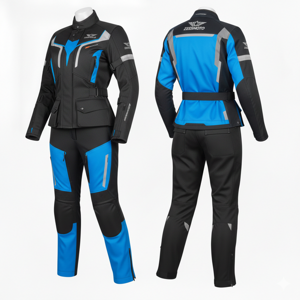 ZEESMOTO Womens Azure-Strike Textile Motorcycle Suit - CE Armored