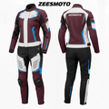 Womens Crimson-Tide Textile Motorcycle Suit - Zees Moto