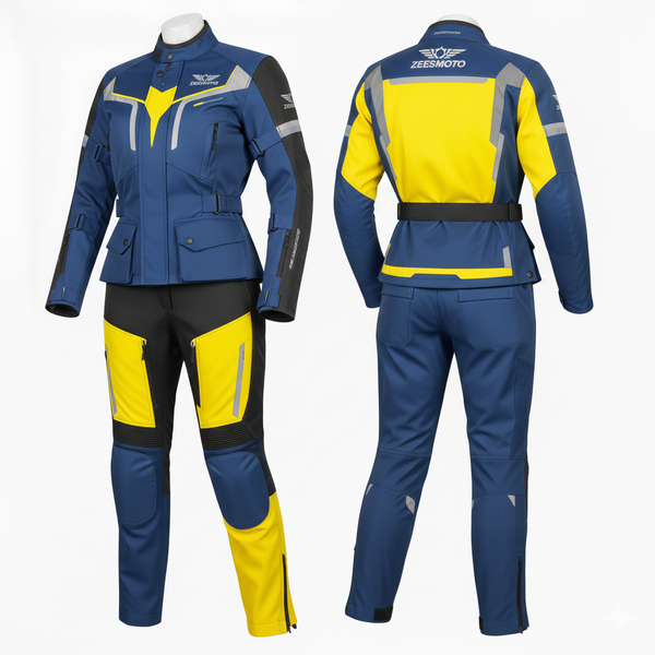 ZEESMOTO Womens Eclipse-Volt Textile Motorcycle Suit - CE Armored