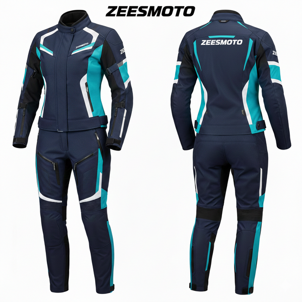 ZEESMOTO Womens Oceania-Pro Textile Motorcycle Suit - CE Armored