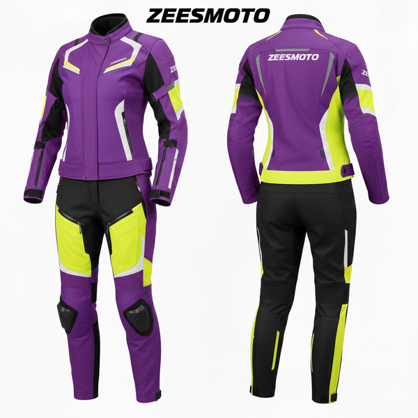 ZEESMOTO Womens Ultraviolet-X Textile Motorcycle Suit - CE Armored