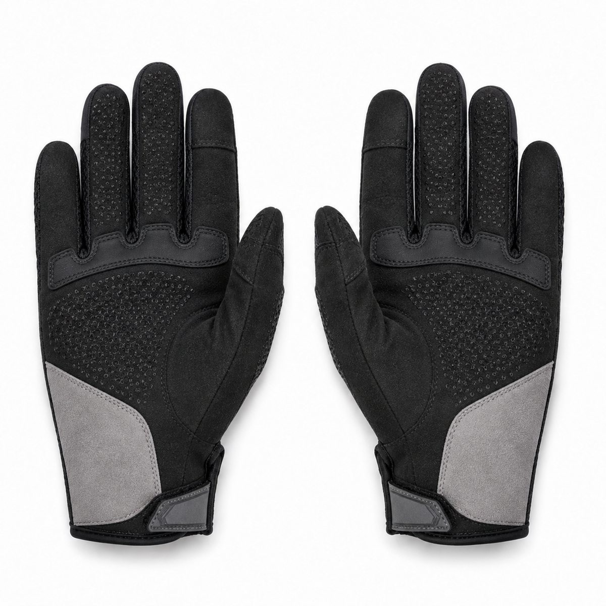 Palm view of AeroFlow gloves with reinforced synthetic-suede grip panels