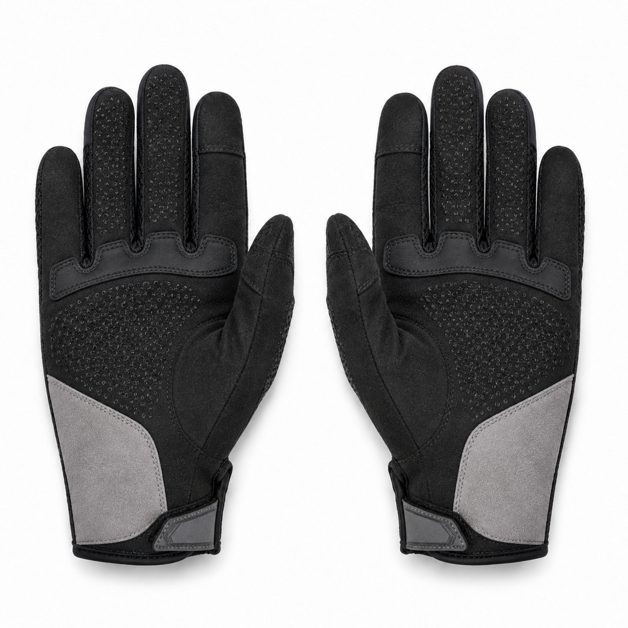 Palm view of AeroFlow gloves with reinforced synthetic-suede grip panels