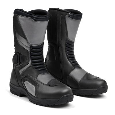 AlpineRoute Gray Touring Motorcycle Boots