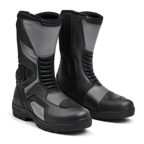 AlpineRoute Gray Touring Motorcycle Boots