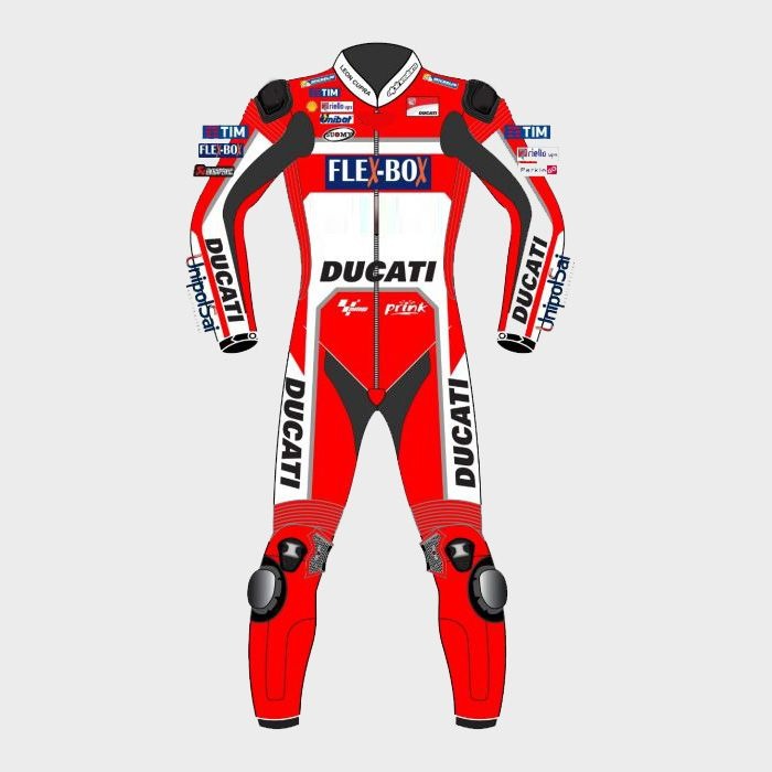 Ducati Andrea Dovizioso Moto GP 2017 Motorcycle Racing Suit - ZEES MOTO