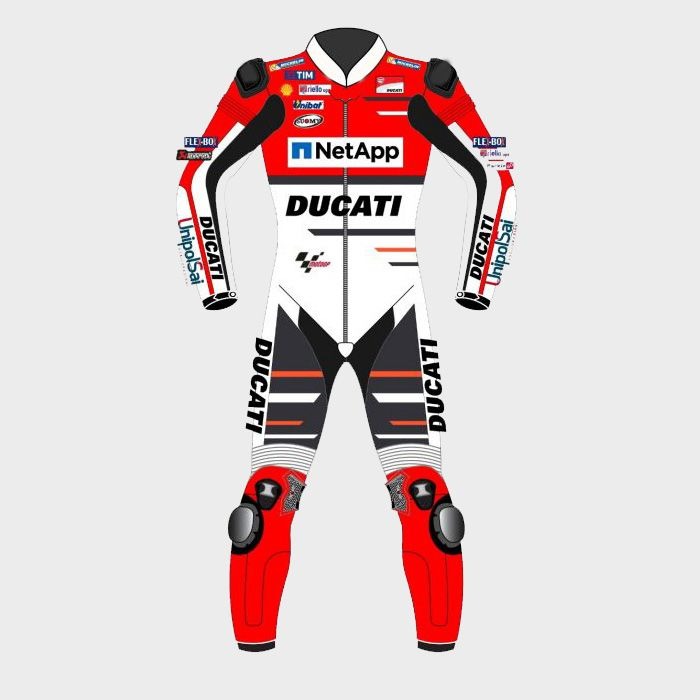 Ducati Andrea Dovizioso Moto GP 2018 Motorcycle Racing Suit - ZEES MOTO