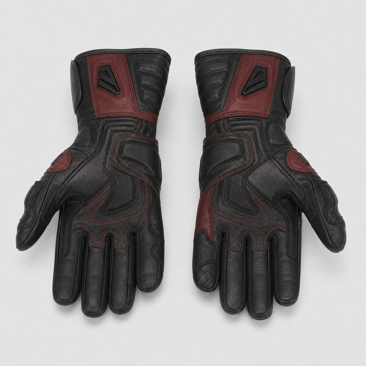 Apex Roadguard leather motorcycle gloves reinforced palm view