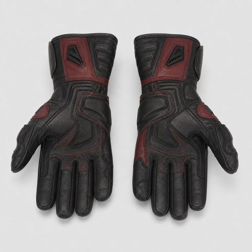 Apex Roadguard leather motorcycle gloves reinforced palm view