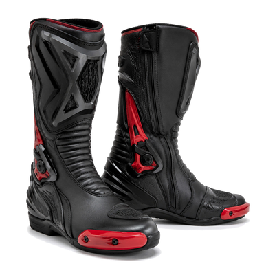 Apex Vortex Black Red Racing Motorcycle Boots