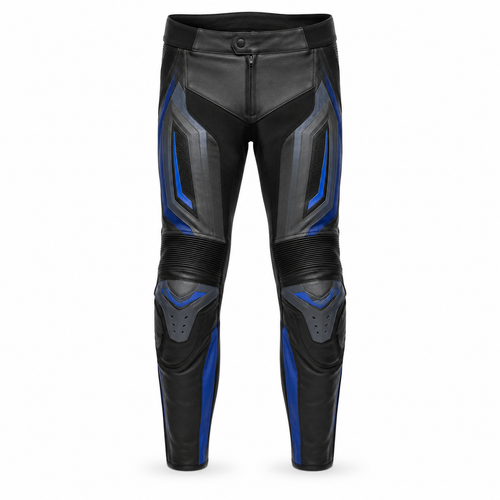 ApexGrid original ventilated leather racing pants front view