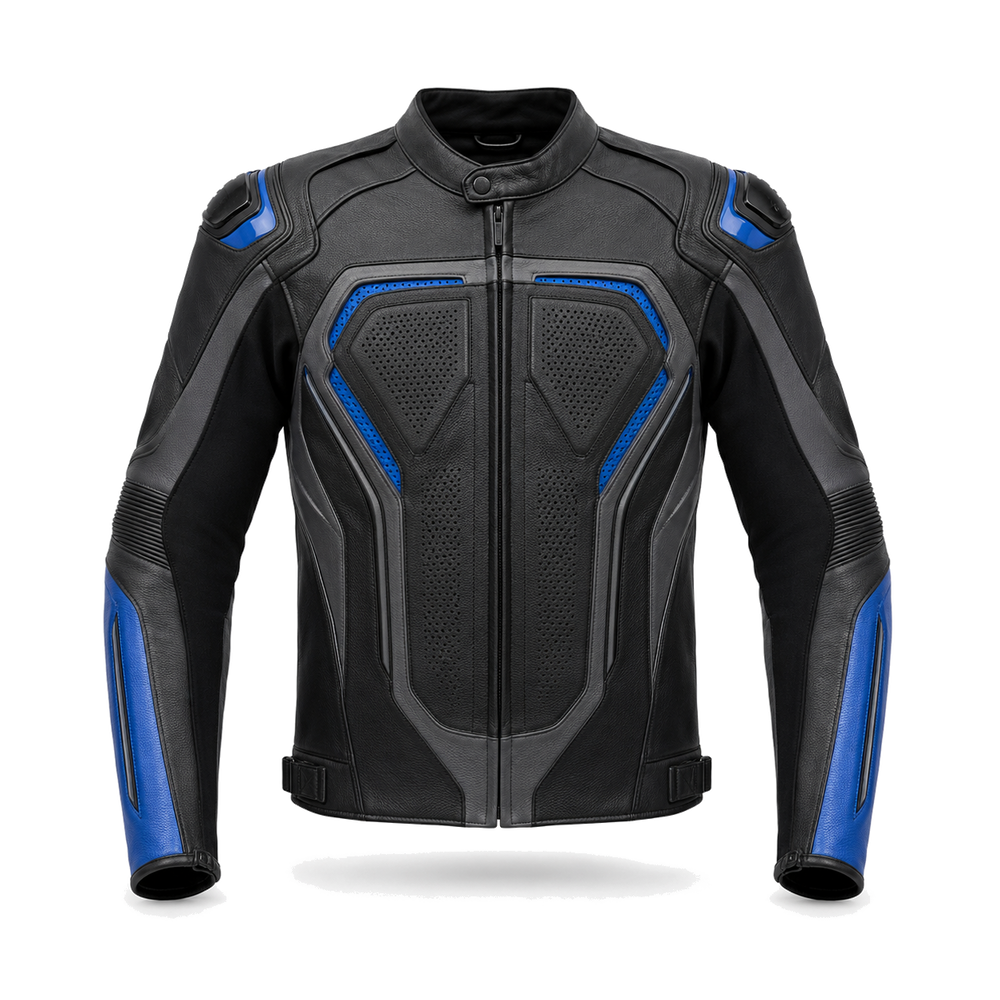 ApexGrid R original ventilated leather racing jacket front view