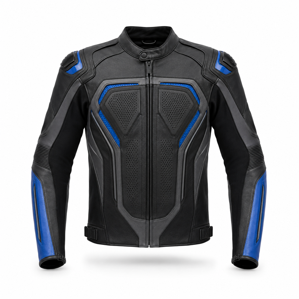 ApexGrid R original ventilated leather racing jacket front view