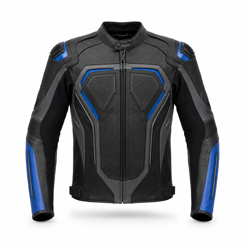 ApexGrid R original ventilated leather racing jacket front view