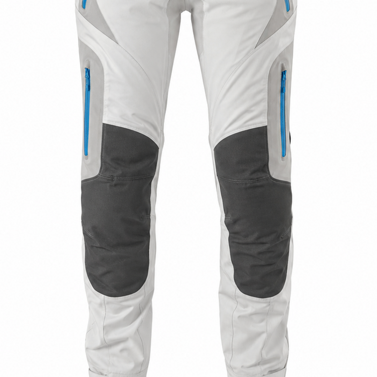 ArcticLine pearl ice waterproof textile motorcycle pants — knee, lower-leg and cuff detail