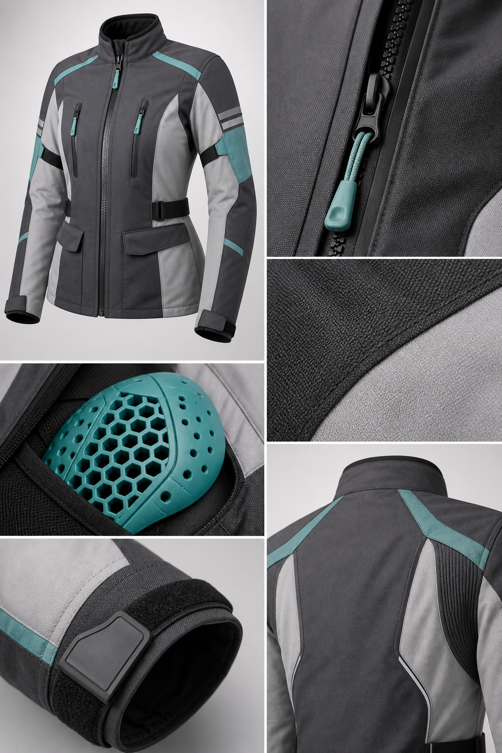 Aurora Passage Women's All-Season Motorcycle Jacket detail