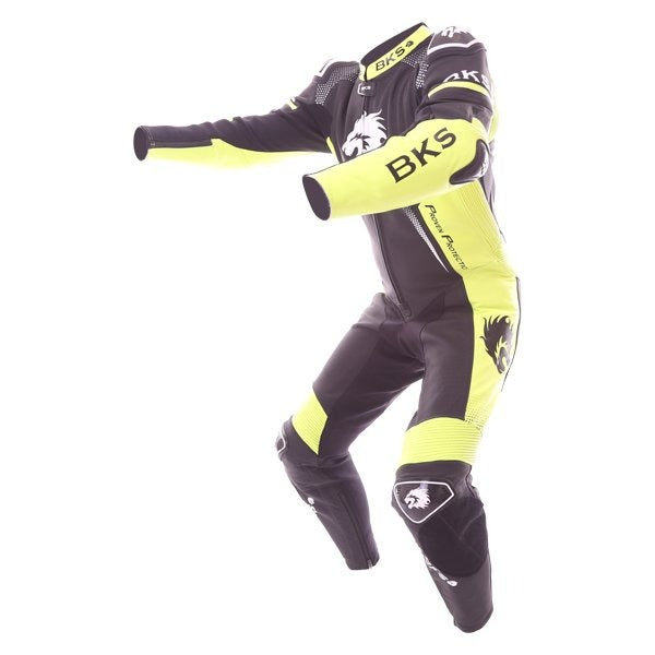 BKS Apex Black Fluo Yellow Motorcycle Suit - ZEES MOTO