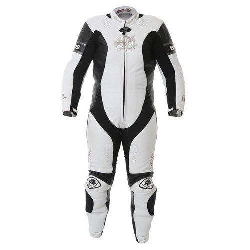 BKS Prowess Suit White Black Motorcycle Suit - ZEES MOTO