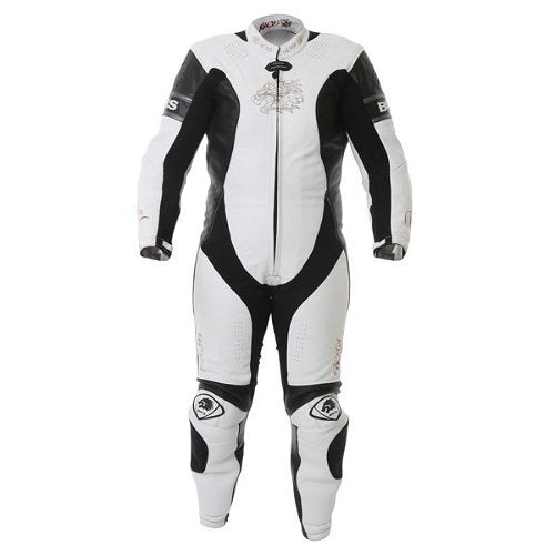 BKS Prowess Suit White Black Motorcycle Suit