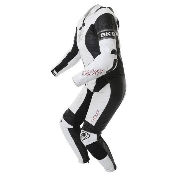 BKS Prowess Suit White Black Motorcycle Suit - ZEES MOTO