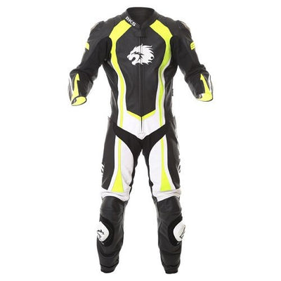 BKS Performance Black Yellow White Motorcycle Suit - ZEES MOTO