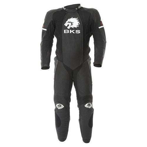 BKS Tigers Double Zip Black Motorcycle Suit