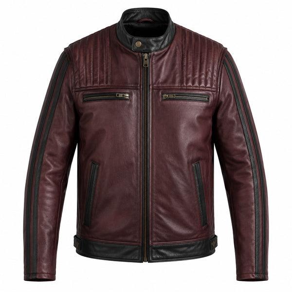 Burgundy Forge Leather Cruiser Jacket