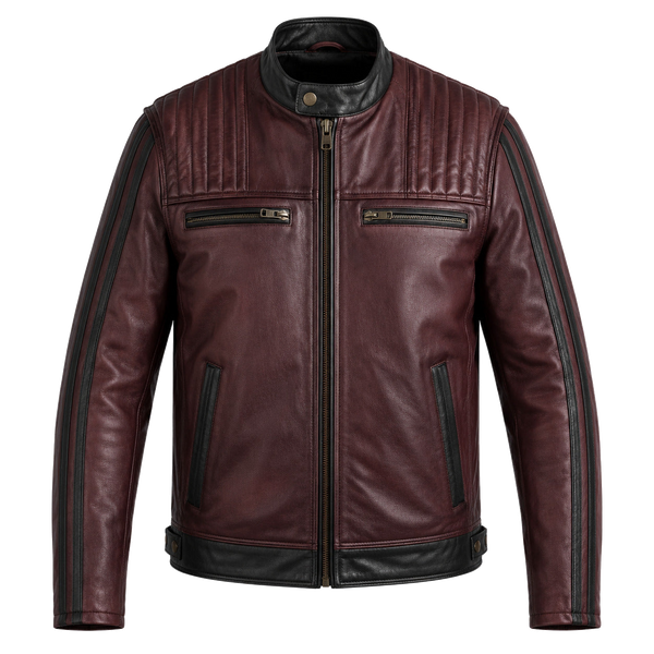 Burgundy Forge Leather Cruiser Jacket